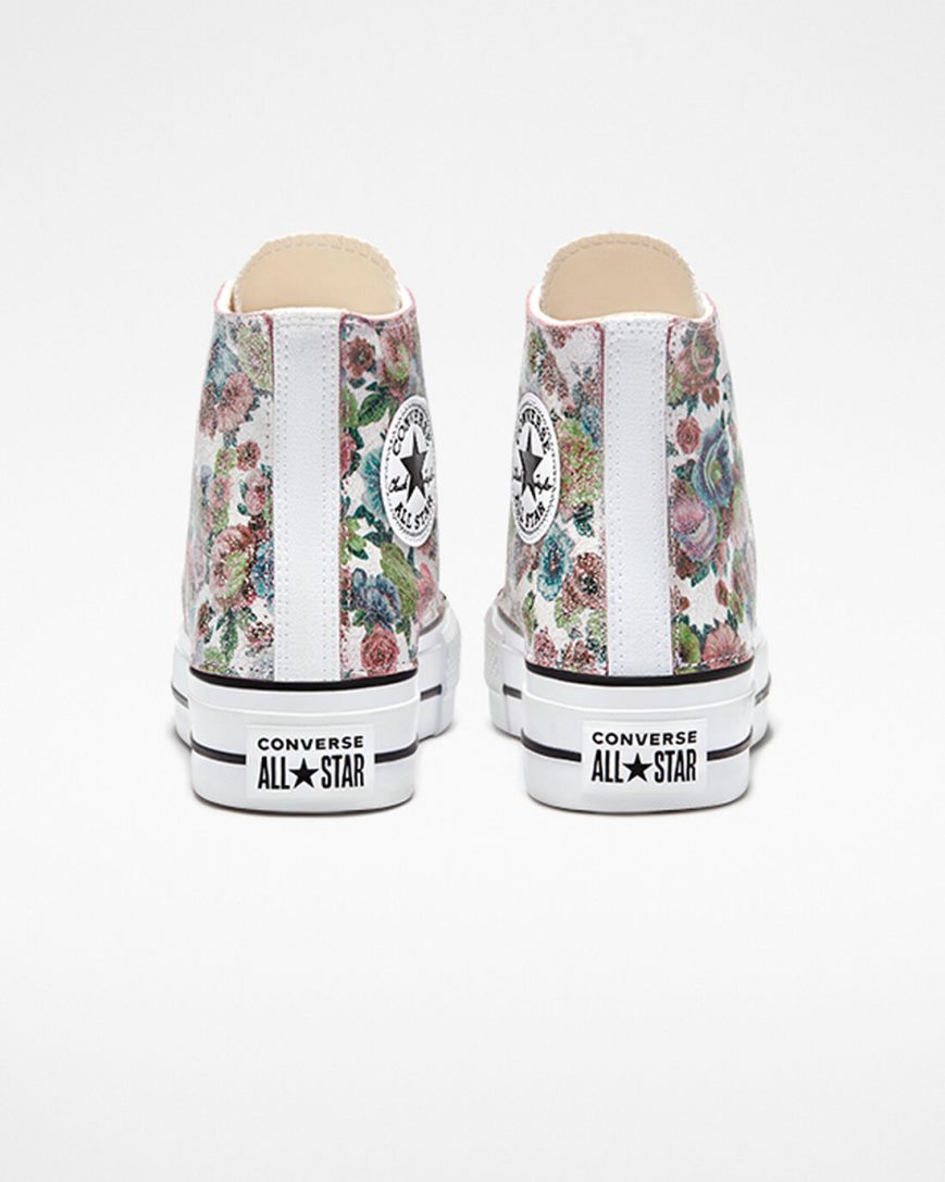 Dámské Boty Na Platformy Converse Chuck Taylor All Star Lift LTD Floral Vysoké Kytičkované | CZ ZHIR14